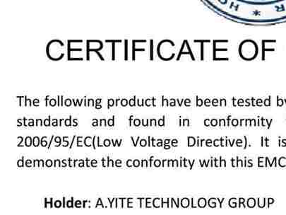Certificato CE del flussostato